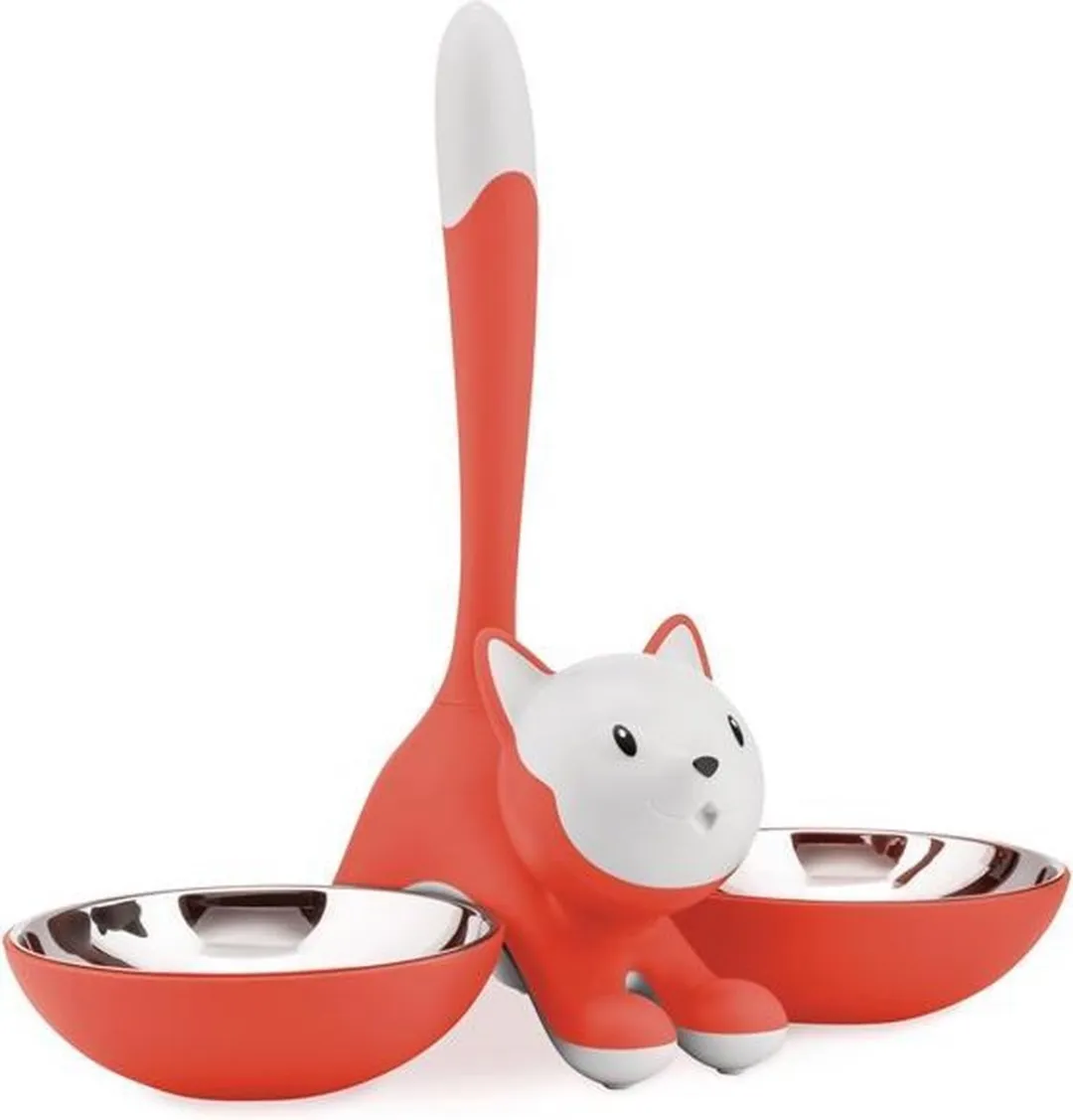 Alessi Tigrito Kattenvoerbak 32x16cm - Roodoranje