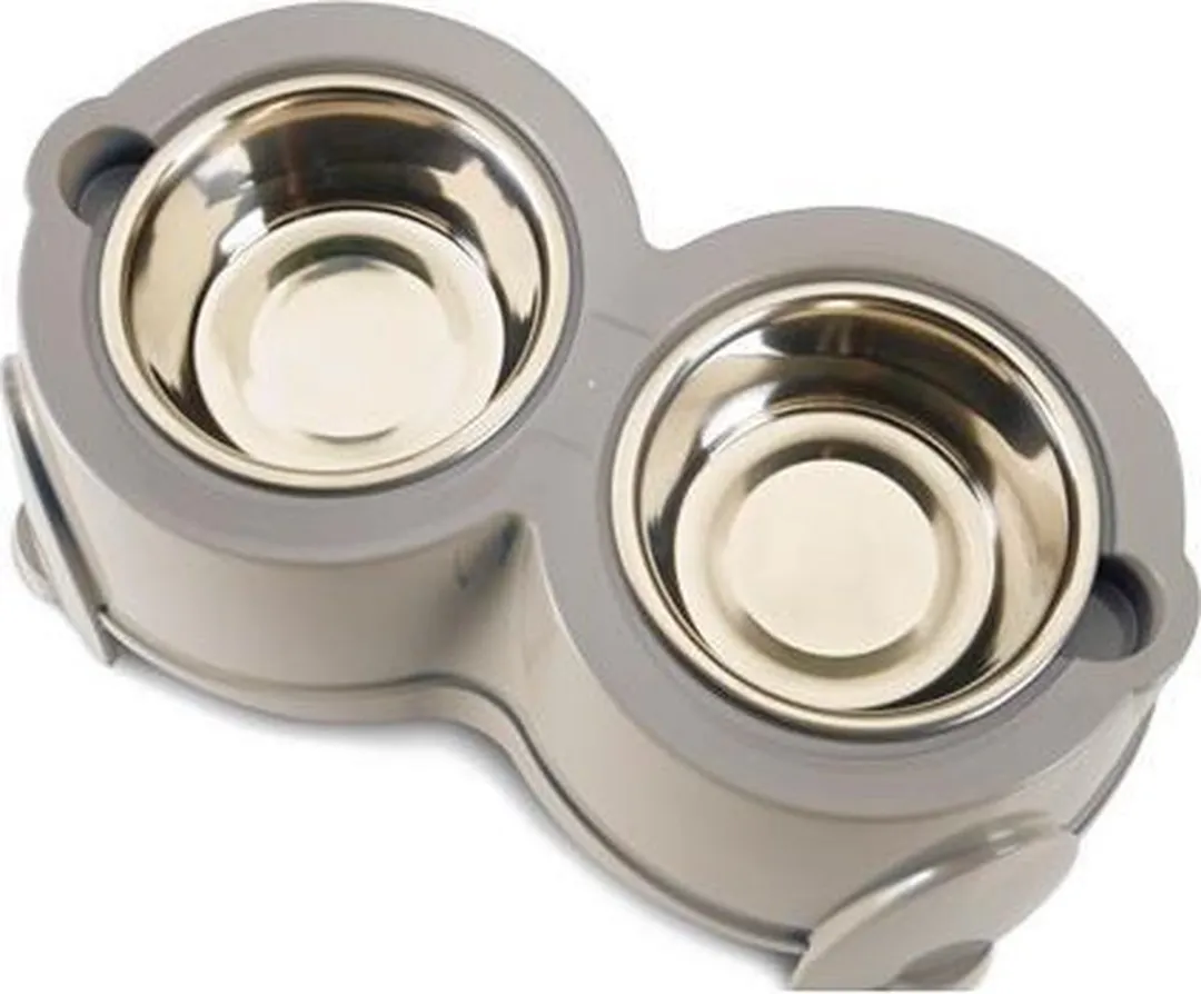 Savic ergo feeder grijs 850 ml 2x17 cm