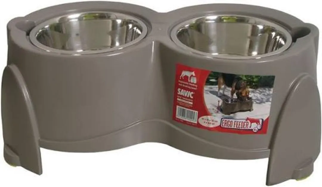 Savic ergo feeder grijs 850 ml 2x17 cm