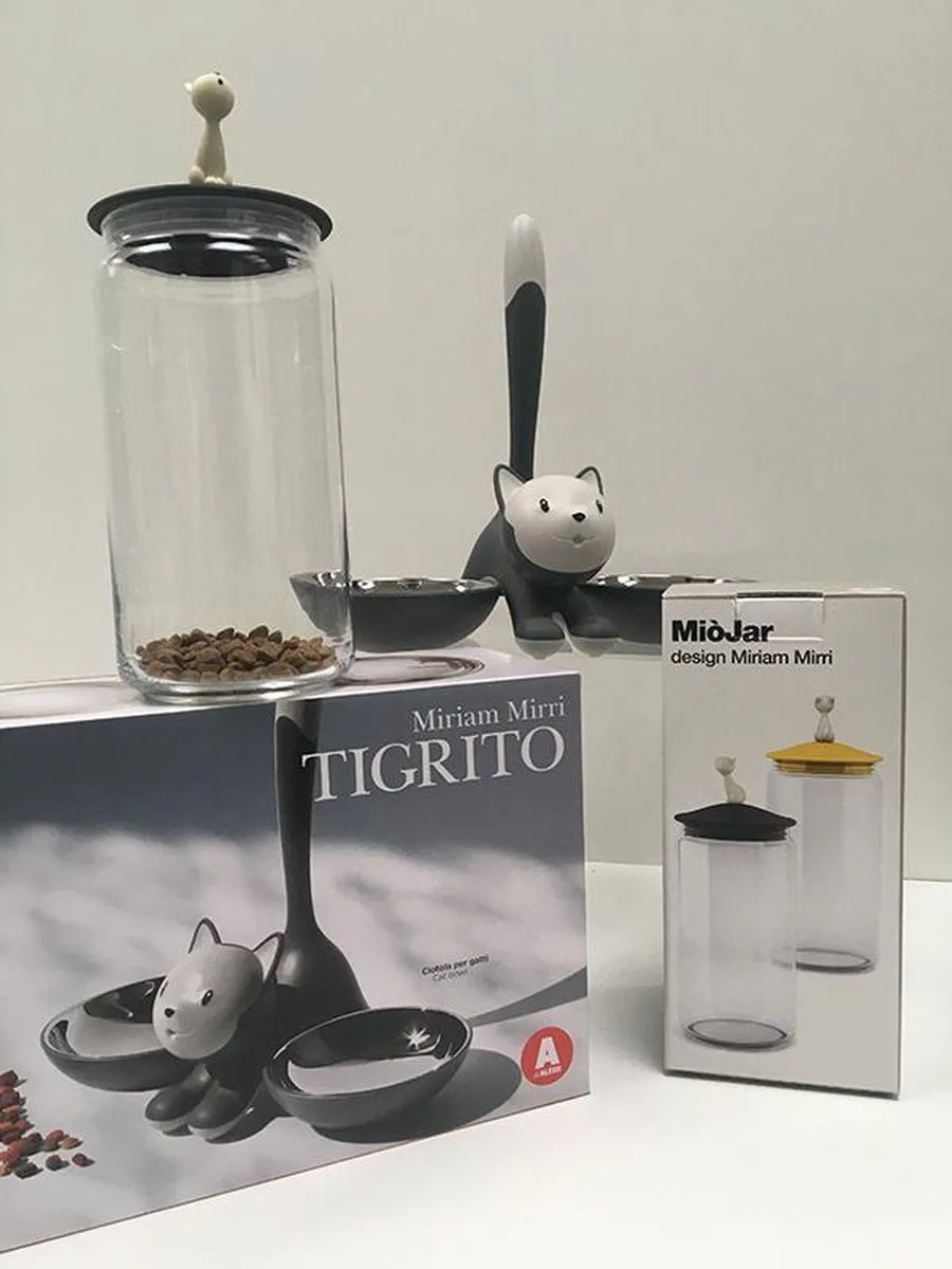 Alessi Tigrito Voer- en Drinkbak Set
