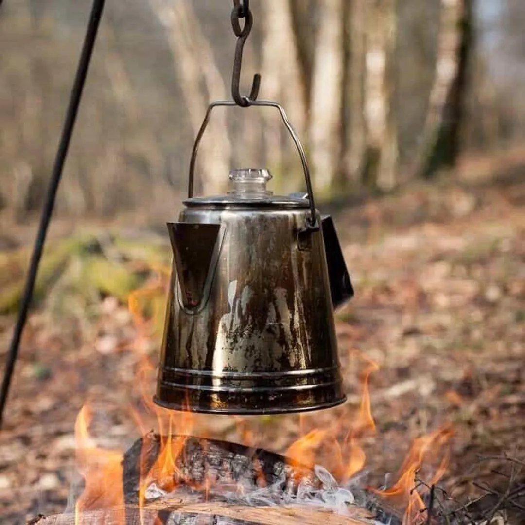 GSI Outdoors Glacier Stainless Percolator 14 Koppen - Zilver