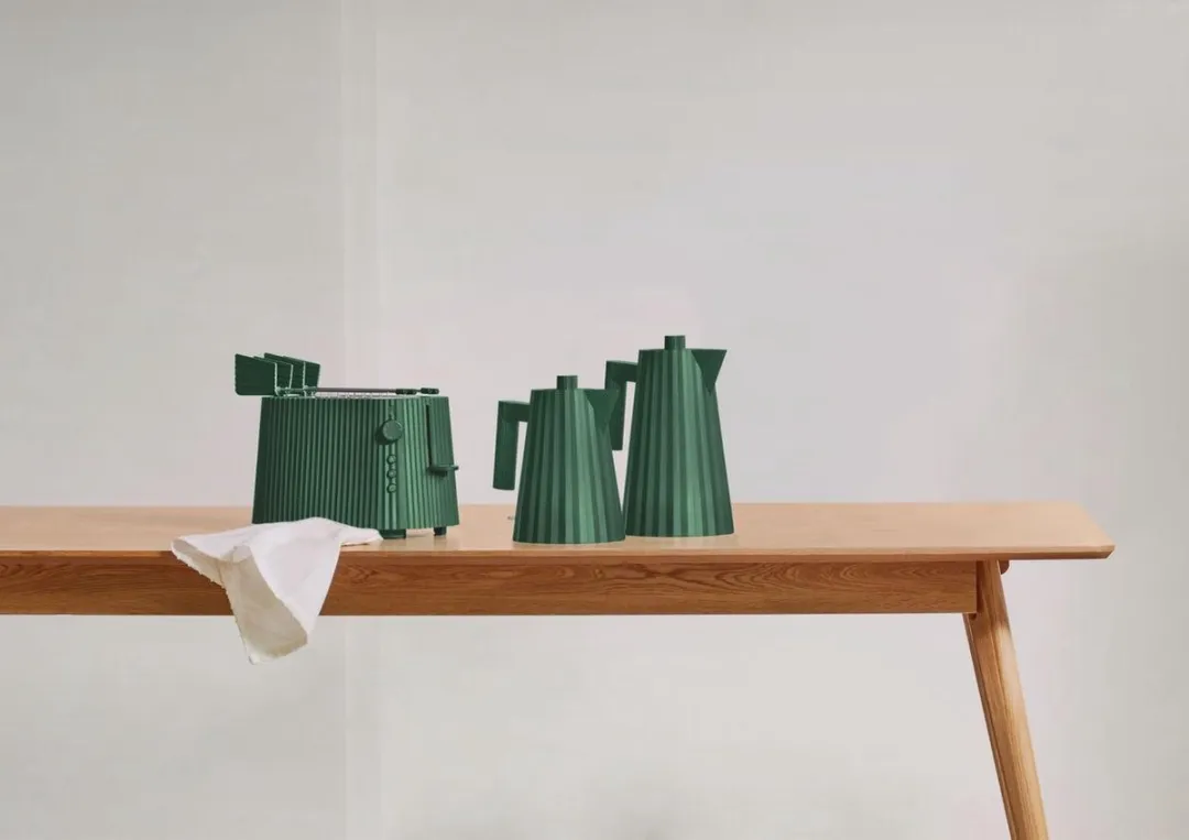 Alessi Plissé Waterkoker 1L - Groen