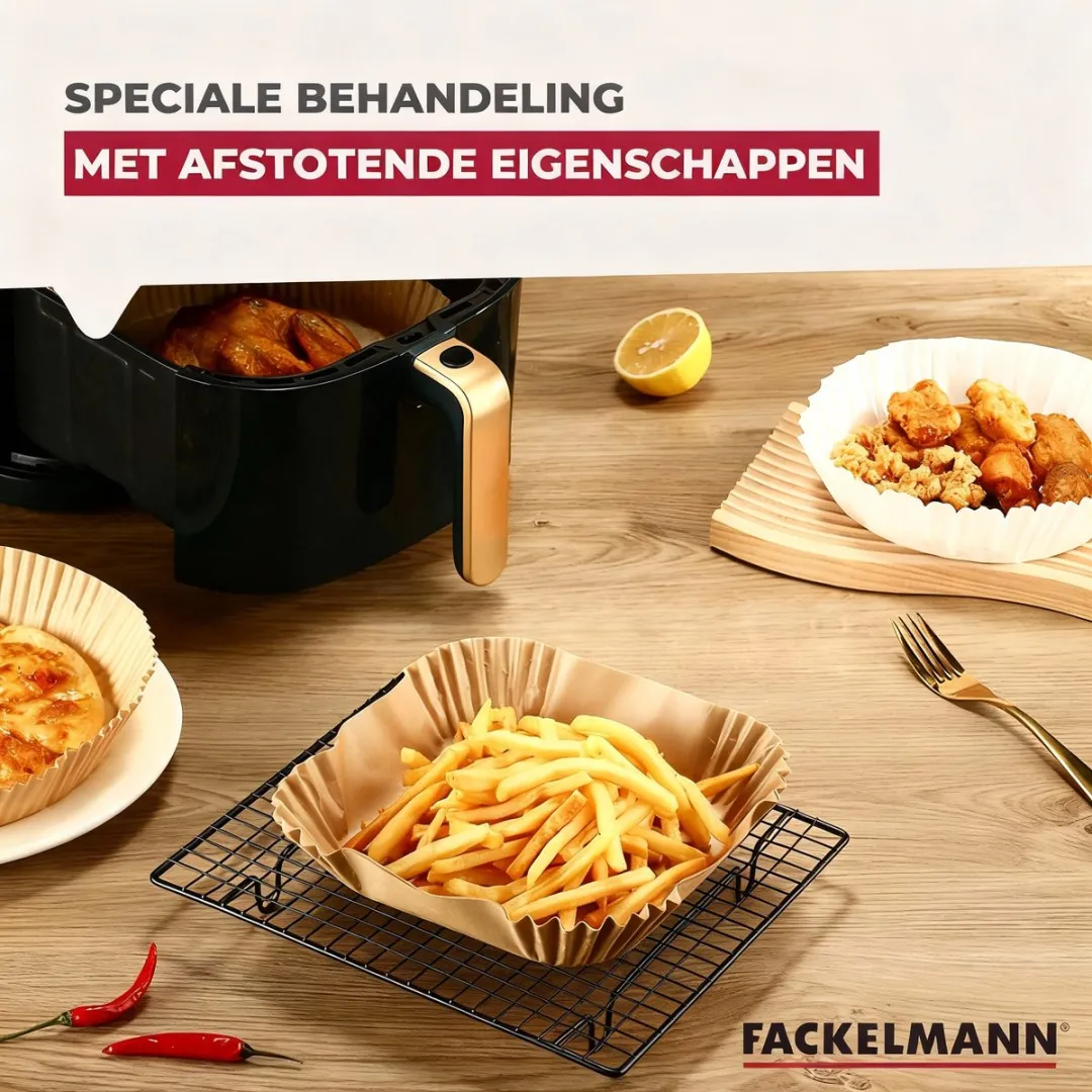 Fackelmann 42687 Papieren Vorm Airfryer - 50 Stuks - Ø20cm