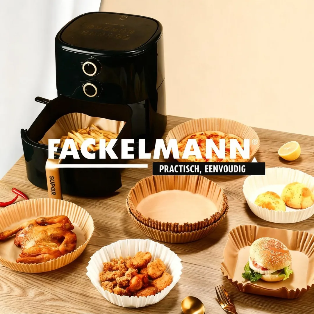 Fackelmann 42687 Papieren Vorm Airfryer - 50 Stuks - Ø20cm - afbeelding 6 van 6