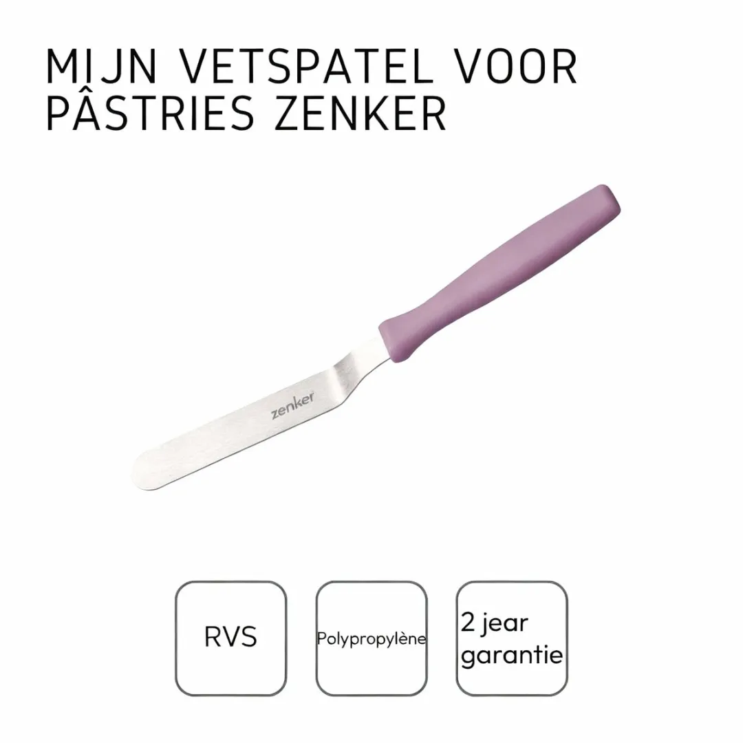 Zenker 684693 Bakspatel - Roestvrij staal - Roze