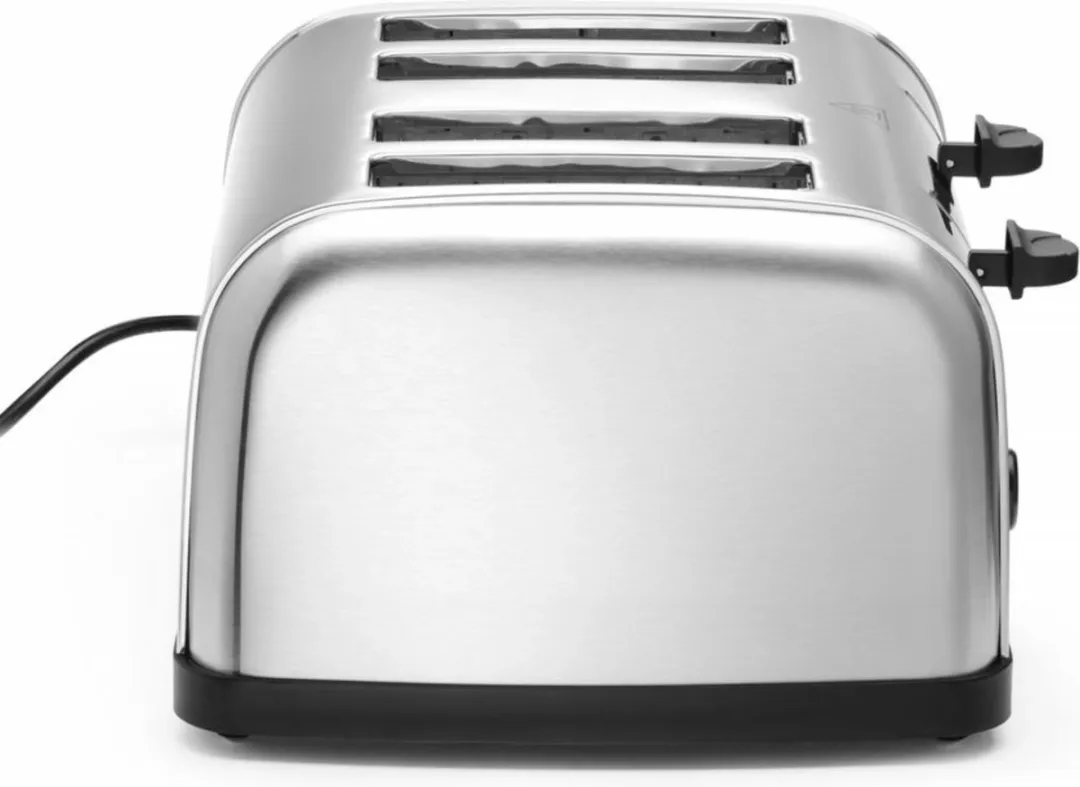 HENDI 4-Sneetjes Toaster 1500W - 7 Roosterniveaus - Zwart/Zilver