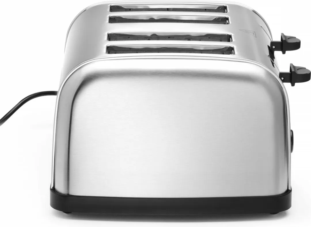HENDI 4-Sneetjes Toaster 1500W - 7 Roosterniveaus - Zwart/Zilver