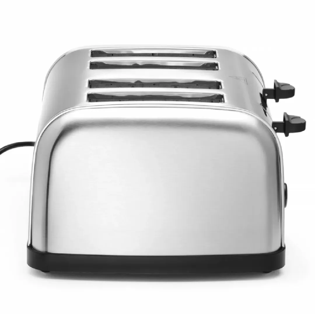 HENDI 4-Sneetjes Toaster 1500W - 7 Roosterniveaus - Zwart/Zilver - afbeelding 6 van 6