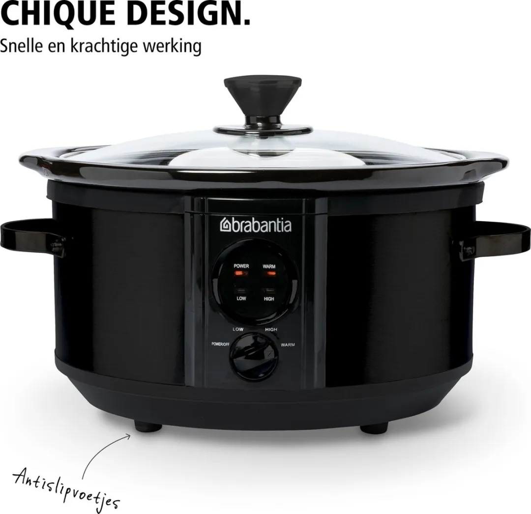 Brabantia BBEK1081MB Slowcooker 3.5L - 180W - Zwart