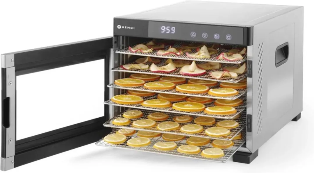 HENDI Voedseldroger Kitchen Line 229033 - 650W - 6 Roosters - Zwart