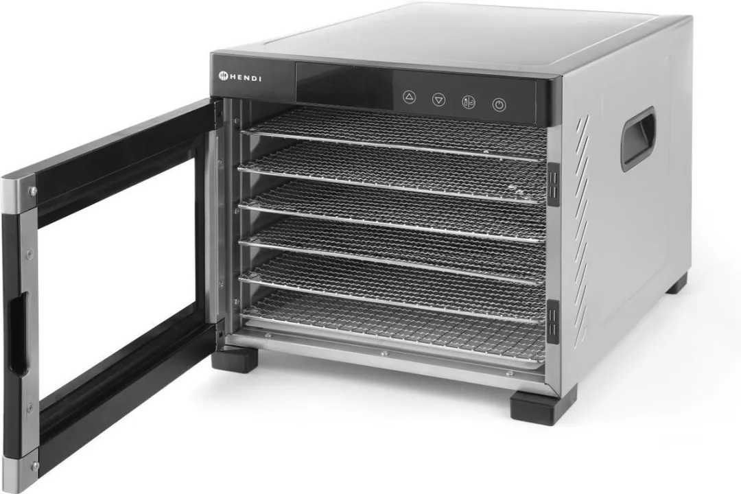 HENDI Voedseldroger Kitchen Line 229033 - 650W - 6 Roosters - Zwart