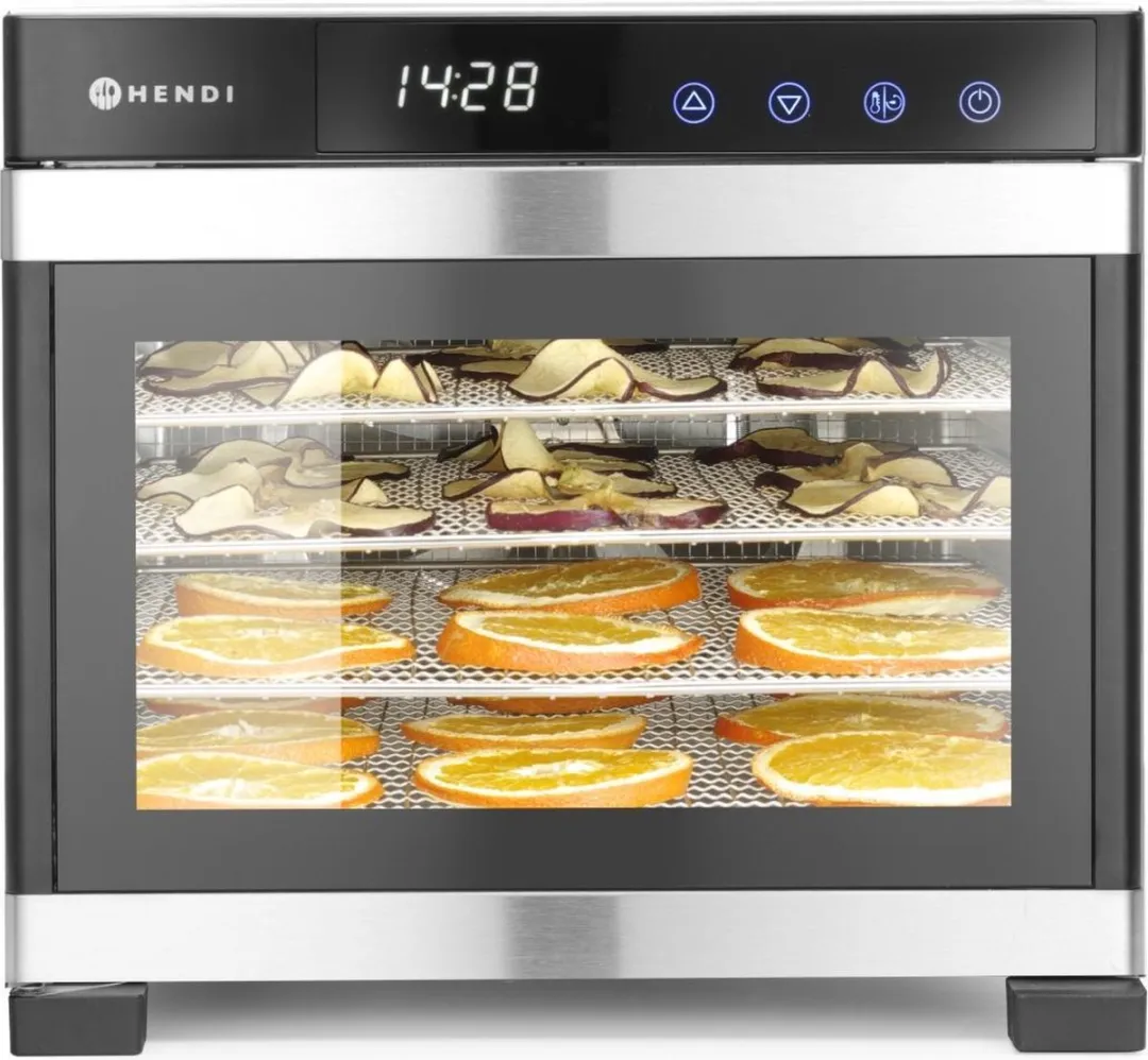 HENDI Voedseldroger Kitchen Line 229033 - 650W - 6 Roosters - Zwart - afbeelding 6 van 6
