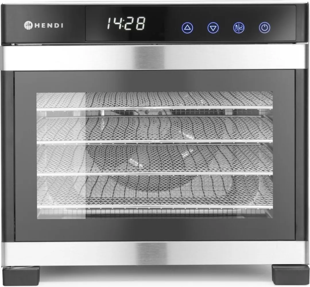 HENDI Voedseldroger Kitchen Line 229033 - 650W - 6 Roosters - Zwart