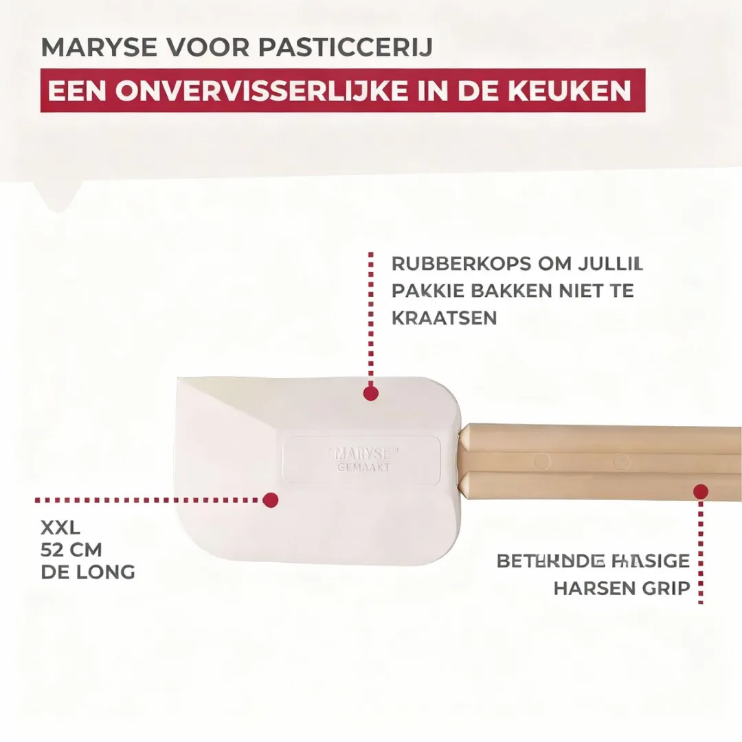 Fackelmann 35970 Reuzenspatel 52cm - Wit/Beige - afbeelding 4 van 6