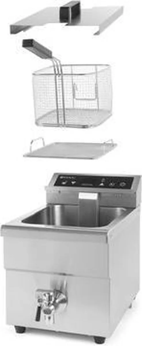 HENDI Inductie Friteuse 8L - Zilver