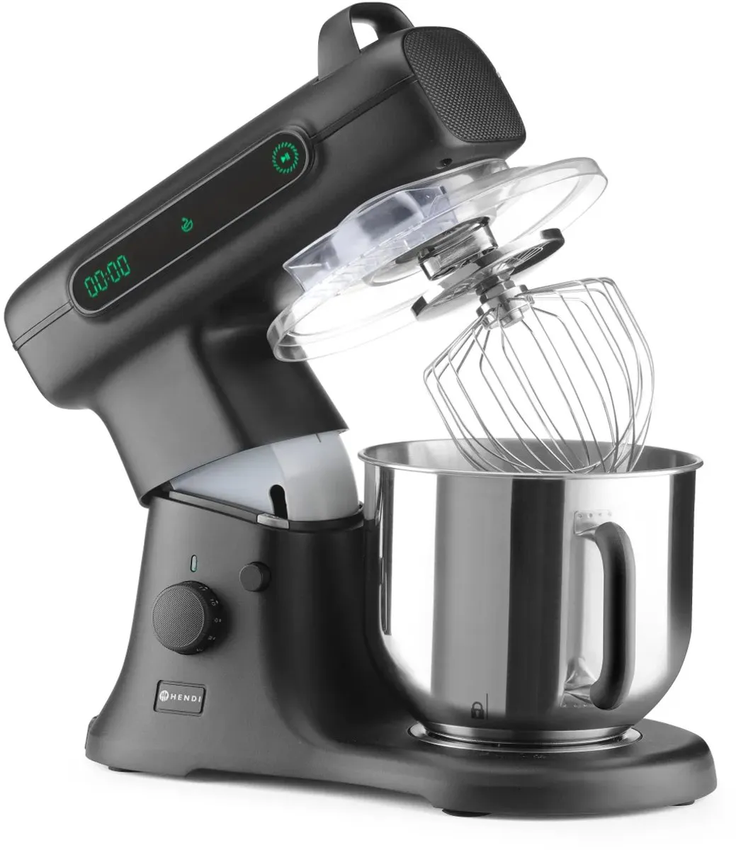 HENDI Planeetmixer Blackbolt PRO 7L - 800W - 11 Snelheden - Zwart - afbeelding 6 van 6
