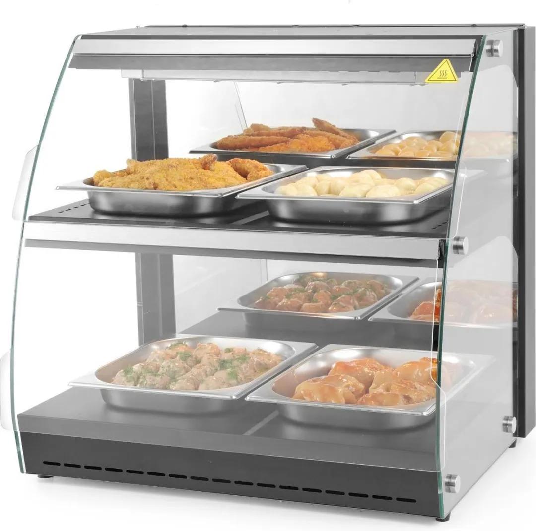 Hendi Warmhoudvitrine 233962 - 560W - RVS & Gehard Glas