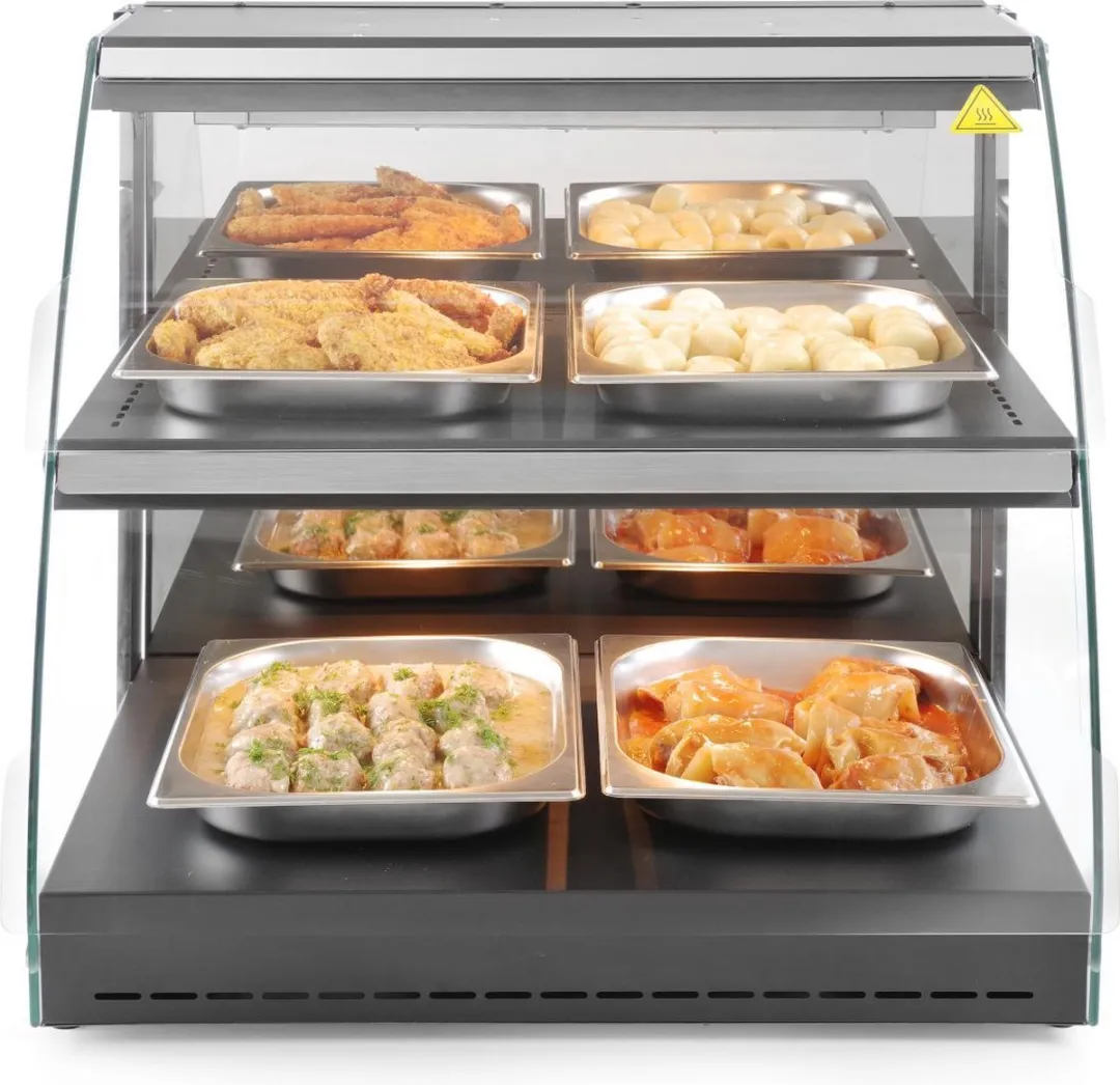 Hendi Warmhoudvitrine 233962 - 560W - RVS & Gehard Glas