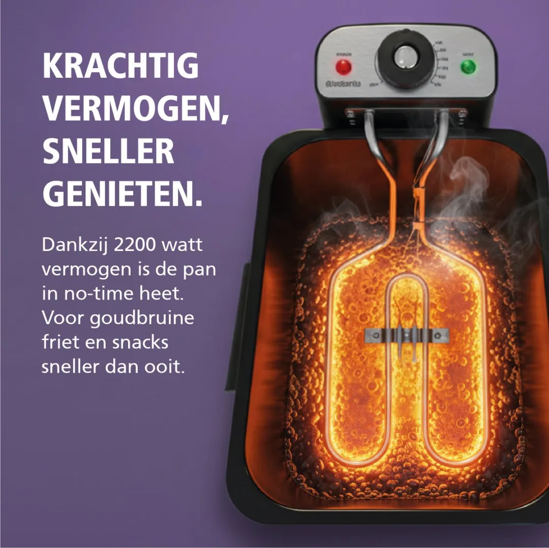 Brabantia BBEK1130 Frituurpan 4L - 2200W - RVS