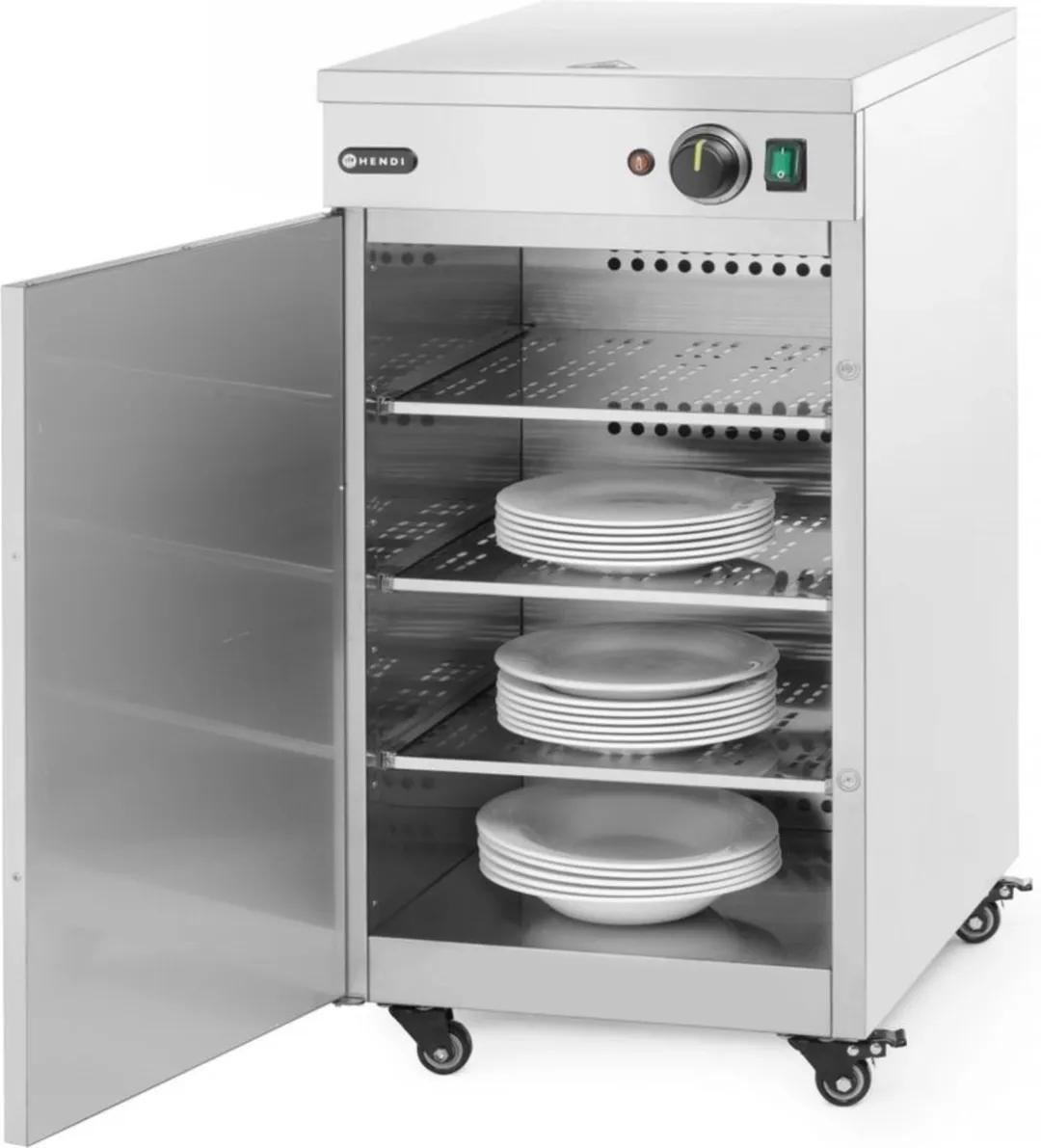 HENDI Enkele Bordenwarmer 250167 - 400W - 72 Borden - Roestvrij staal