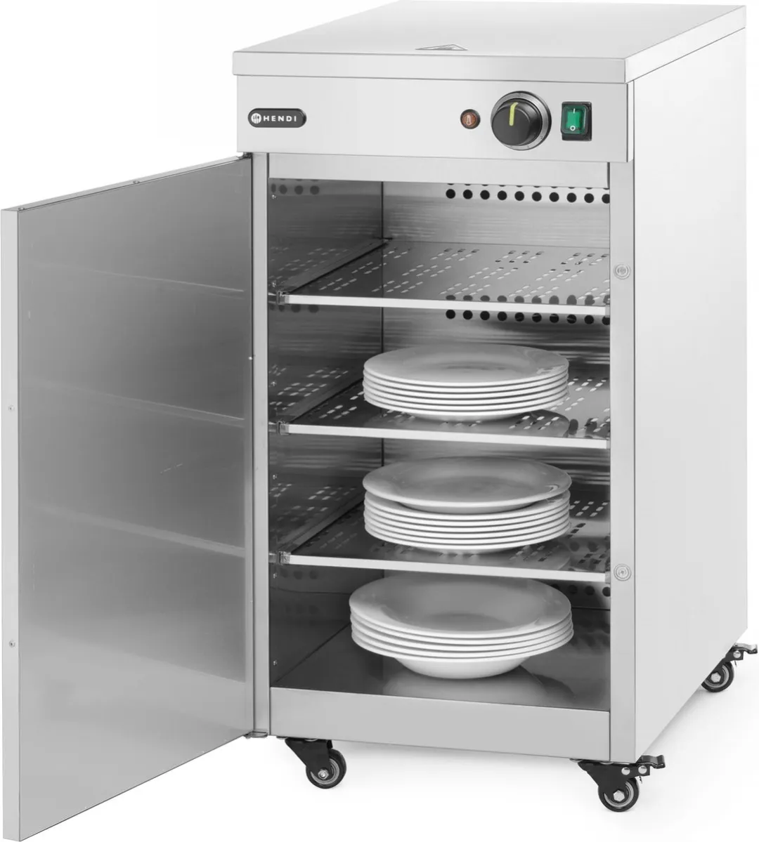 HENDI Enkele Bordenwarmer 250167 - 400W - 72 Borden - Roestvrij staal - afbeelding 6 van 6