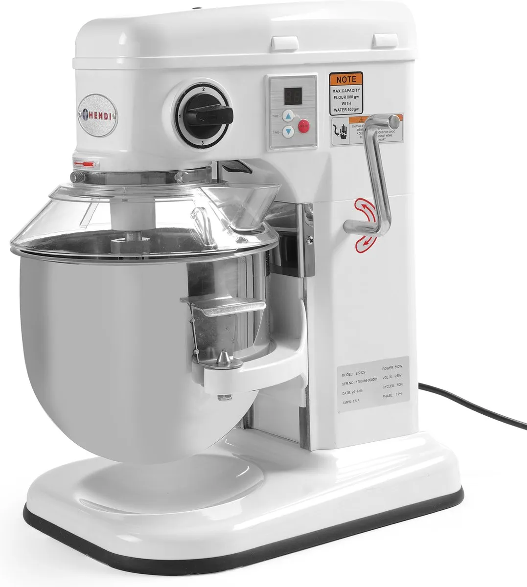 HENDI Planeetmixer 222829 - 7L - Zilver