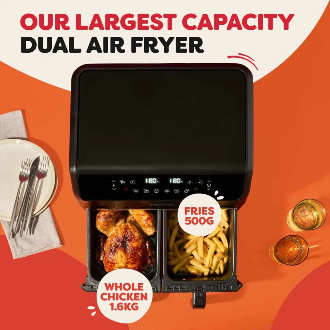 Instant Pot Vortex 8 Dubbele Lade - 1850W - 8L - Zwart
