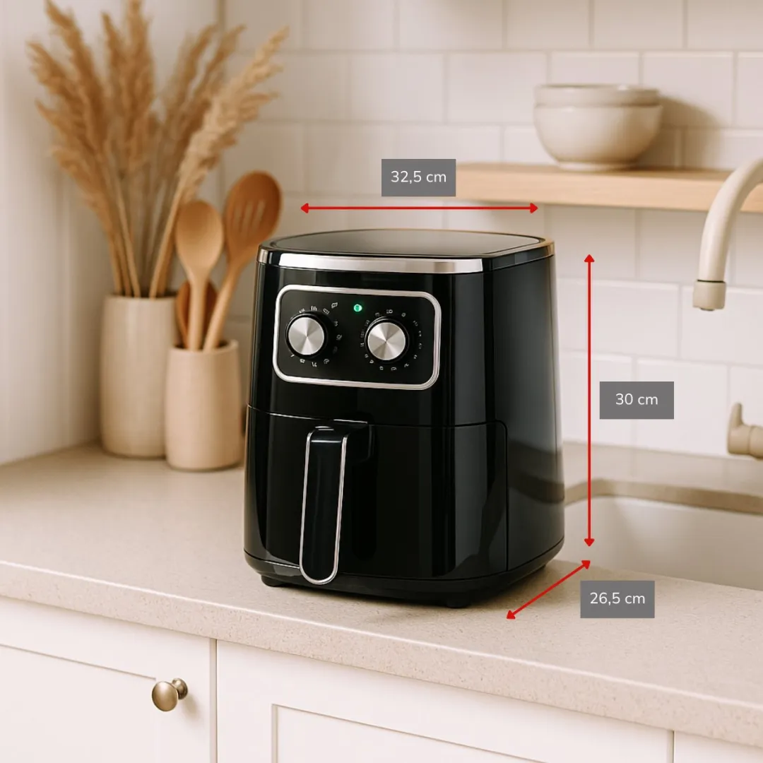 Alpina Airfryer 4.5L - 1450W Zwart
