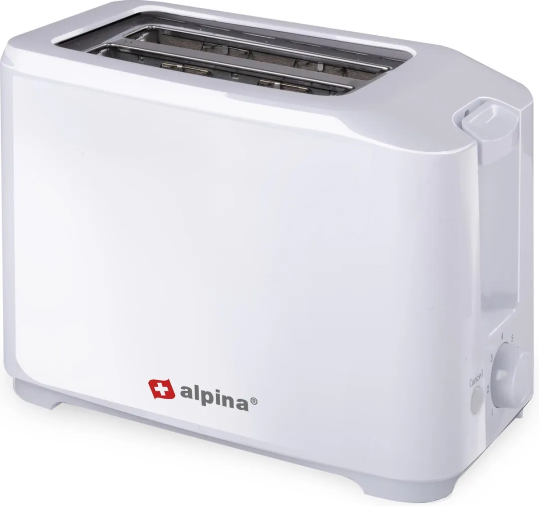 Alpina TA01102-GS Broodrooster 700W - 2 Snijvlakken - Wit
