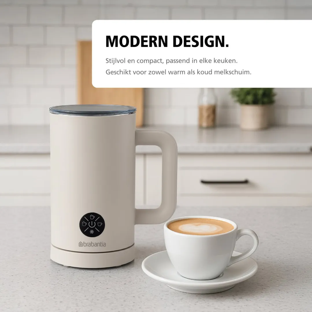 Brabantia BBEK1048 Elektrische Melkopschuimer 500W - 300ml