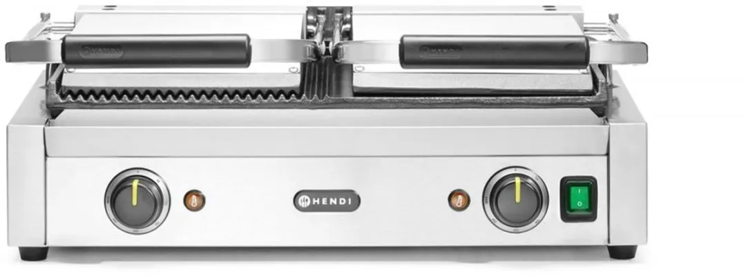 HENDI HT263907 Dubbele Contactgrill - 3600W - 575x430mm - Roestvrij staal