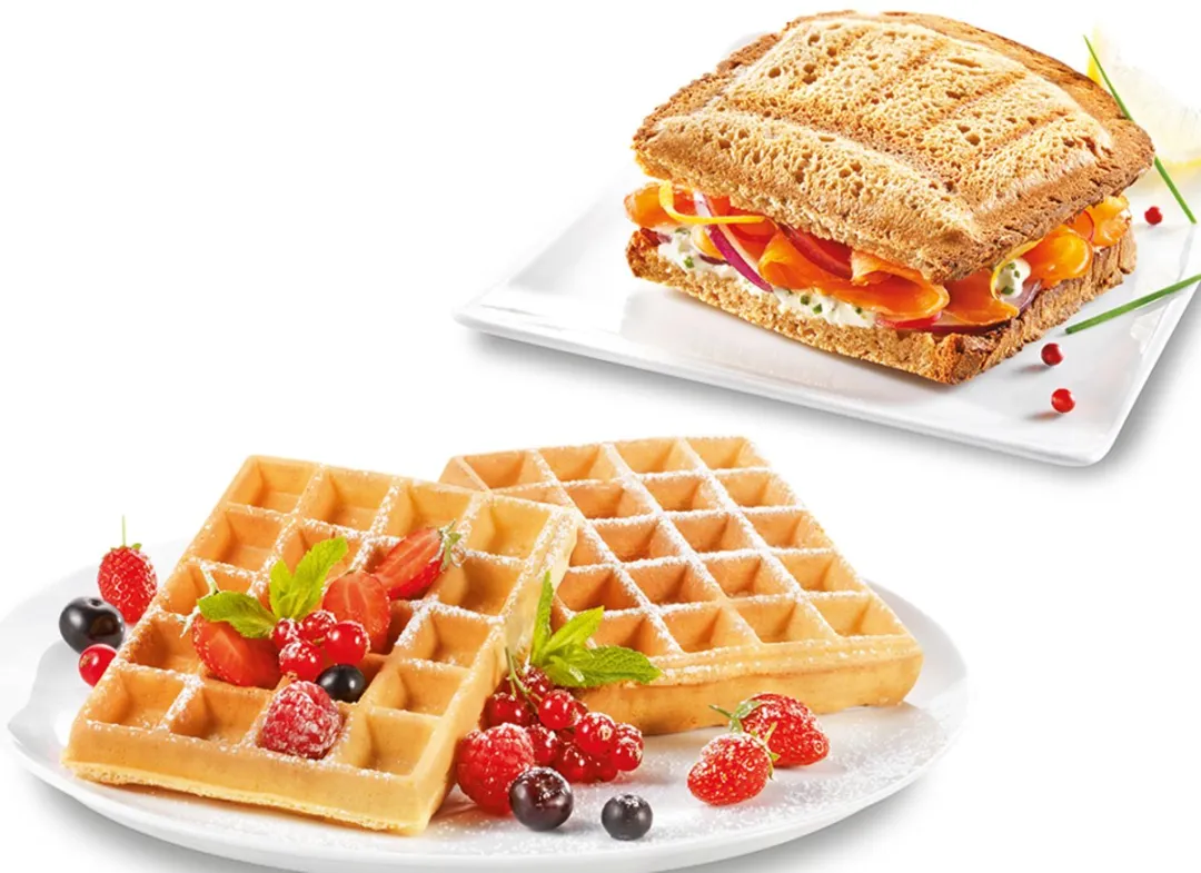 Tefal SW 341B Snack Time Wafel-/Sandwichmaker 700W - 2 Platen - Zwart/Grijs