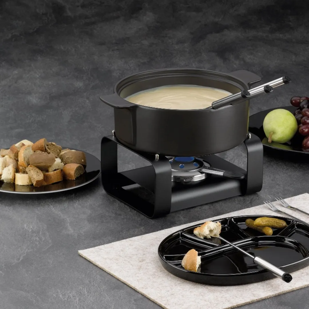 Kela Roman Kaasfondue - 1.75L - 6 Personen - Zwart