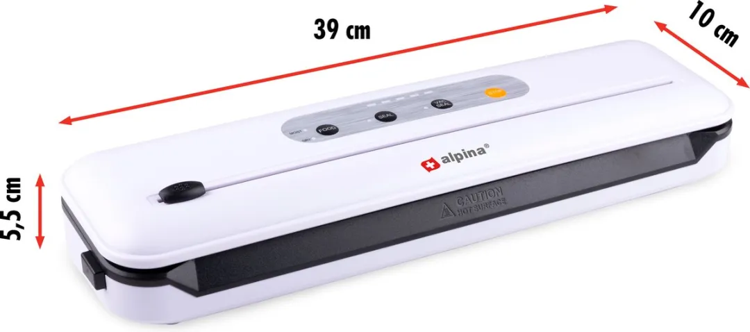 Alpina Vacuümsealer 110W - Incl. zakken en snijder - Wit - afbeelding 6 van 6