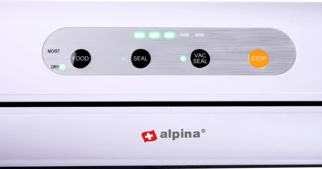 Alpina Vacuümsealer 110W - Incl. zakken en snijder - Wit
