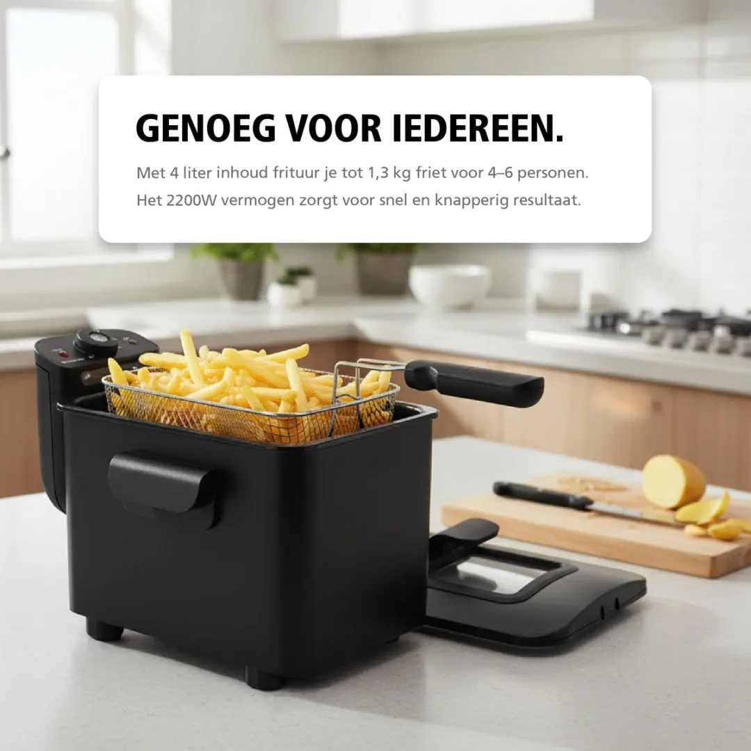 Brabantia BBEK1130BK Frituurpan 4L - 2200W - Zwart - afbeelding 6 van 6