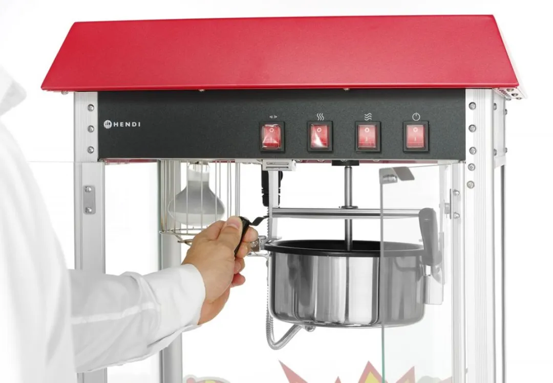 HENDI Popcornmachine 282748 - 1500W - Rood