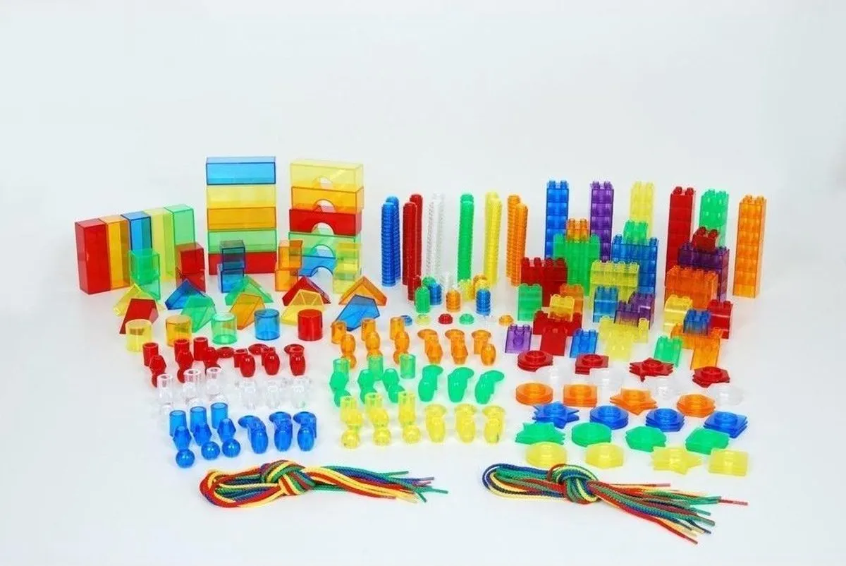 Jumbo Mega Set Transparante Kleur Vormen - 634-delig