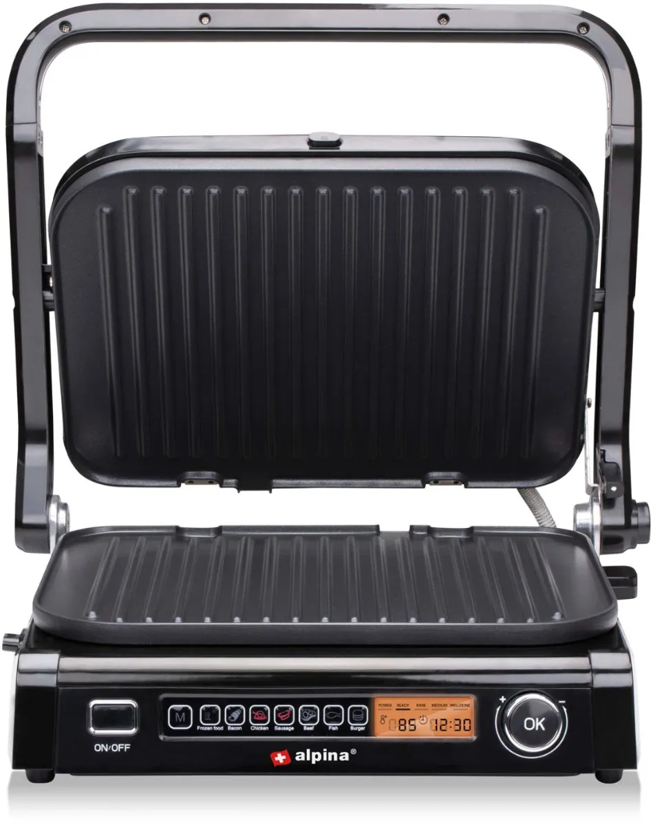 Alpina Contactgrill 2100W MEALEL7440/005 - 2 Platen - Zwart