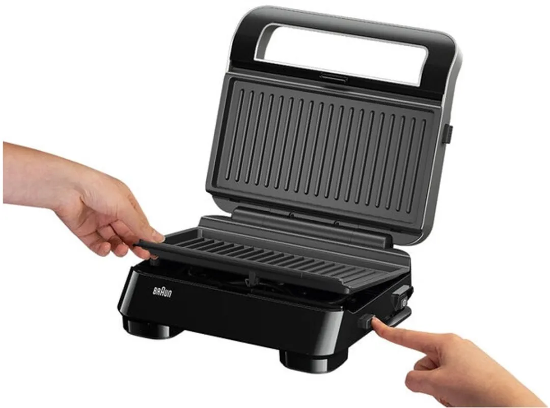 Braun SM5006 Tosti apparaat 800W - Zwart/Zilver