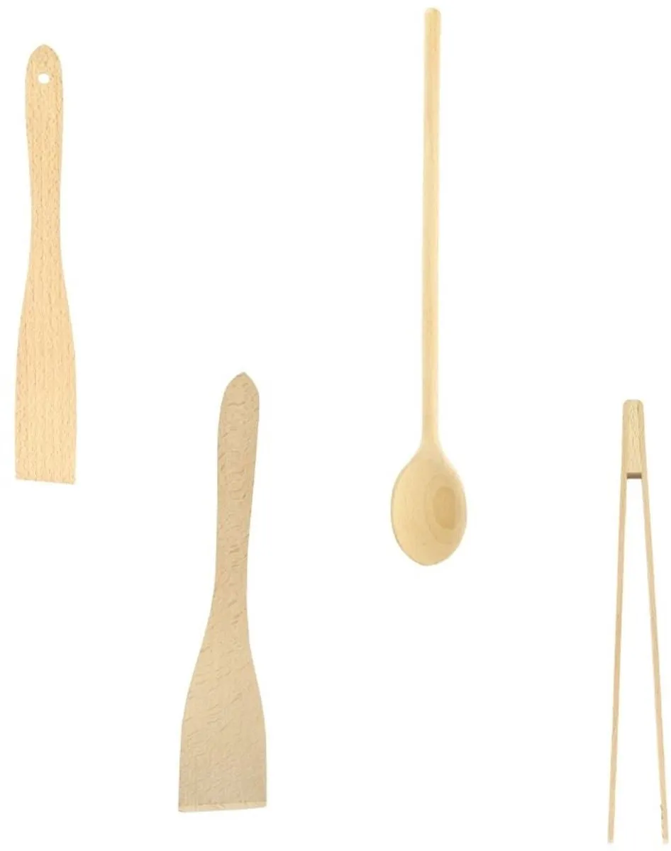 Fackelmann Houten Keukengerei Set 4 Stuks