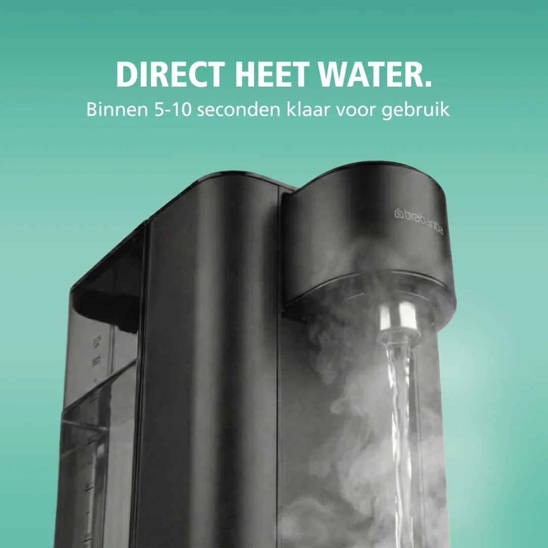 Brabantia Heetwaterdispenser BBEK1103 - 2,5L - 2400W - Zwart