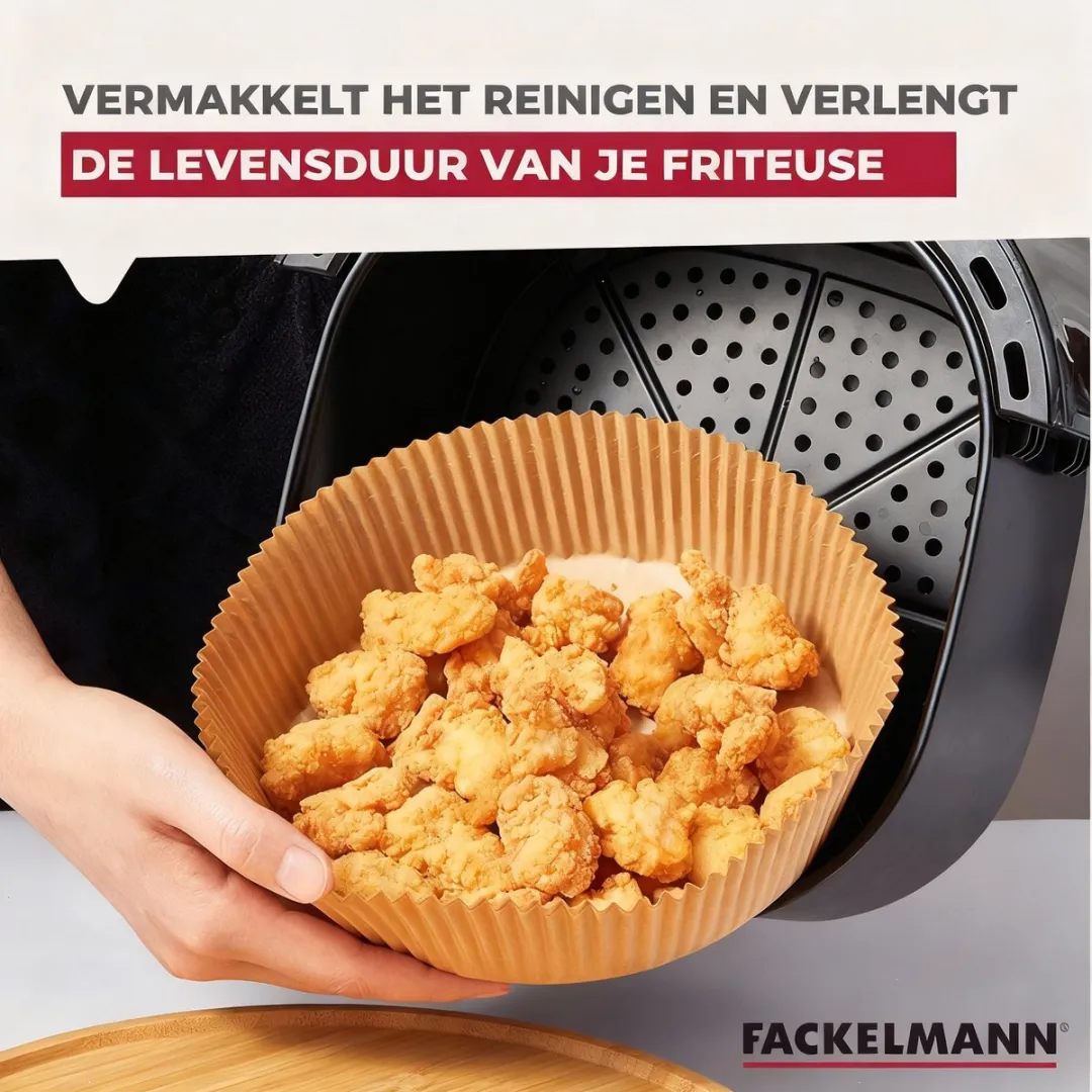 Fackelmann 42684 Papieren Airfryer-vormen - 50 Stuks - 16x16cm