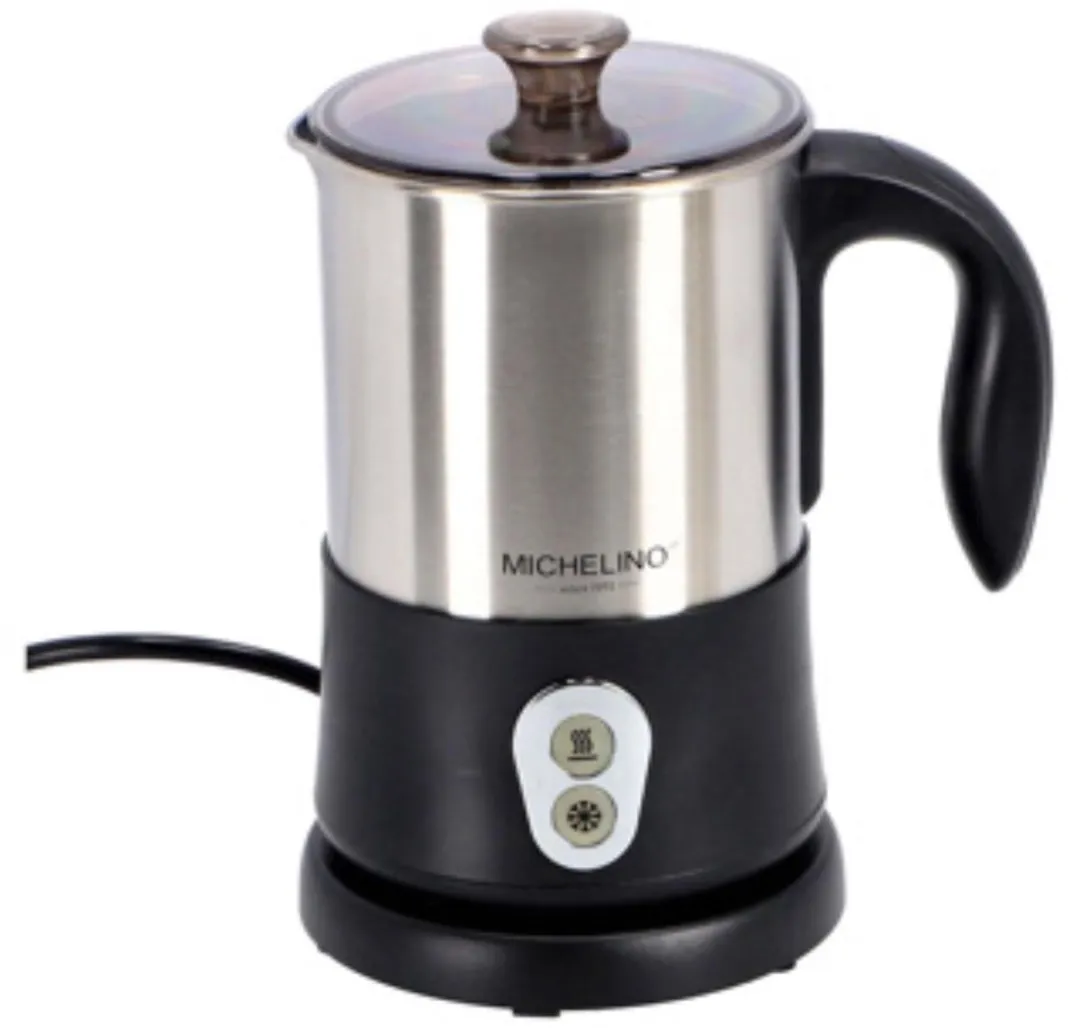 Michelino Melkopschuimer 450W - RVS/Zwart