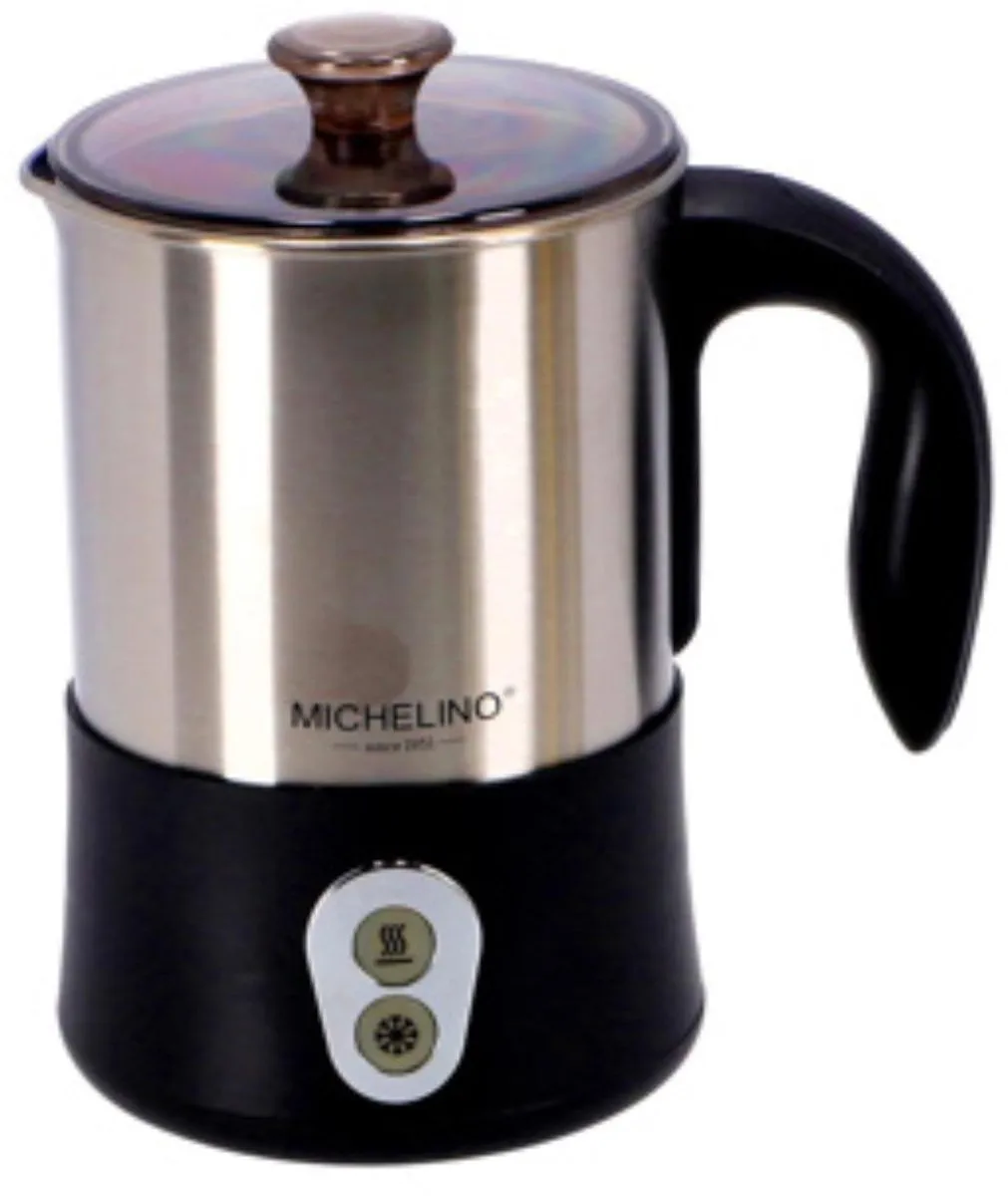 Michelino Melkopschuimer 450W - RVS/Zwart