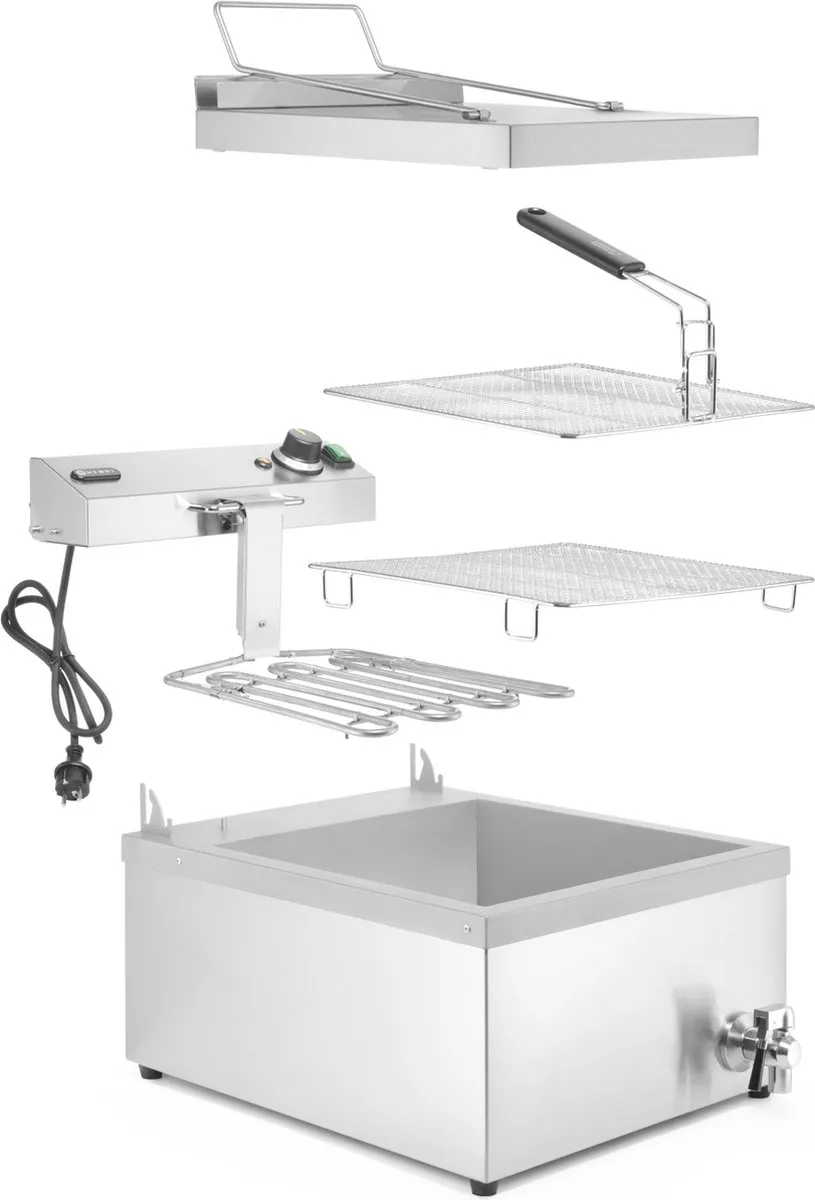 HENDI Donut Friteuse 12L - 3500W - Zilver