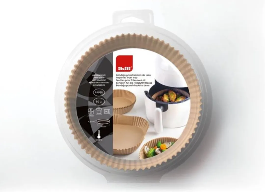 Ibili Papieren Airfryer Inzet - 50 Stuks - Beige