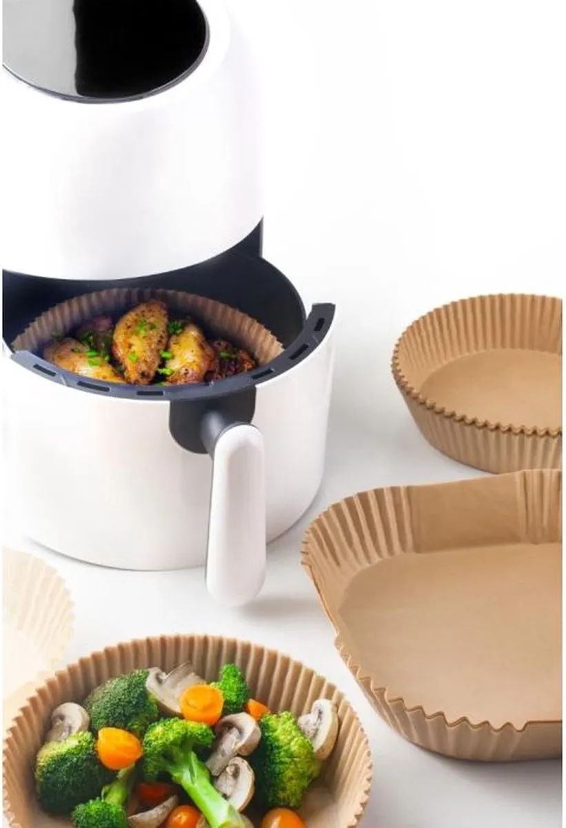 Ibili Papieren Airfryer Inzet - 50 Stuks - Beige