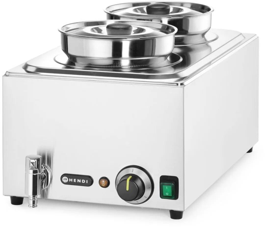 HENDI 201473 Bain-marie Tafelmodel - 2x4L RVS - 1000W