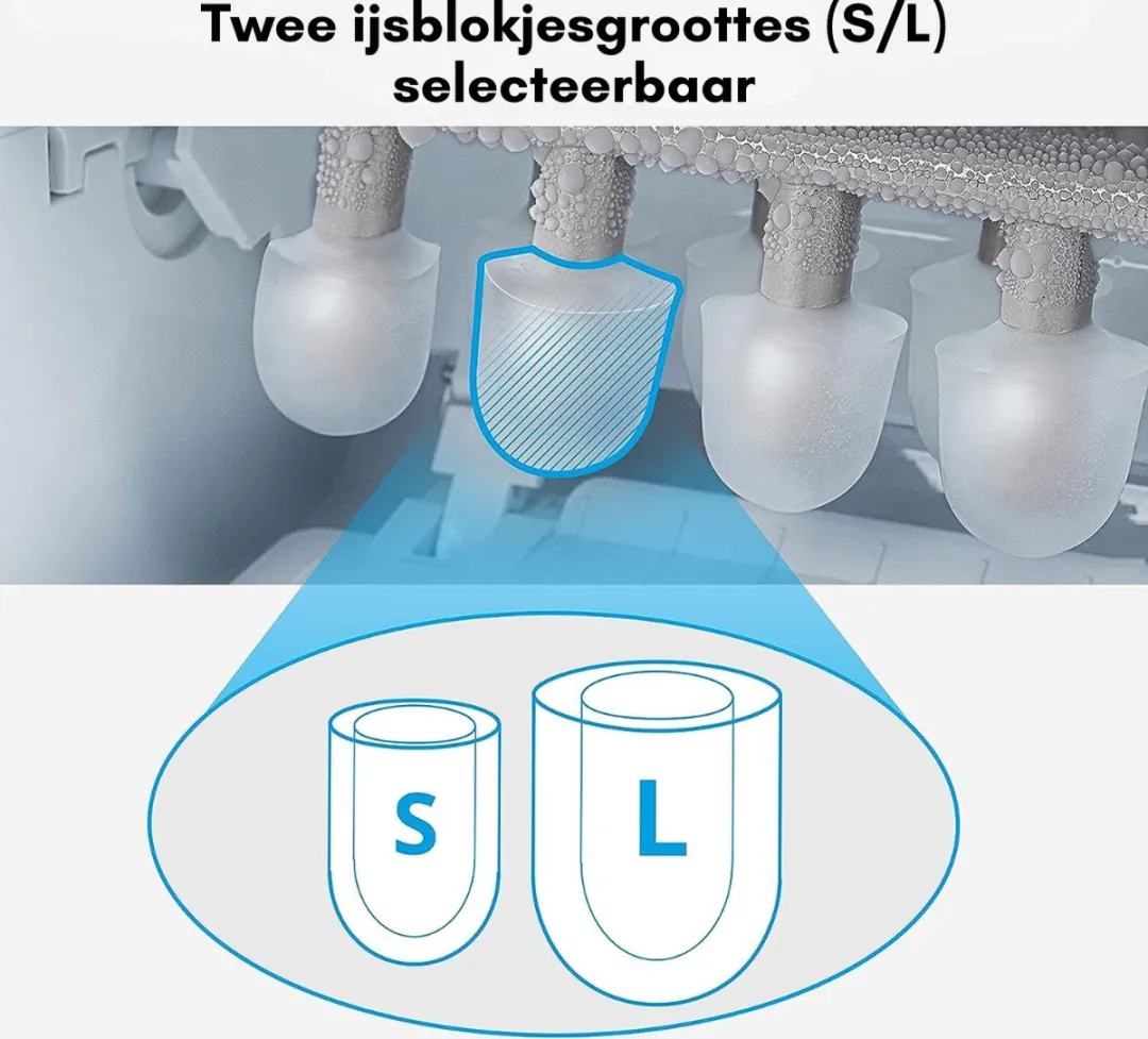 Medion IJsblokjesmachine 2-in-1 - 2.2L - 120W - Zilver